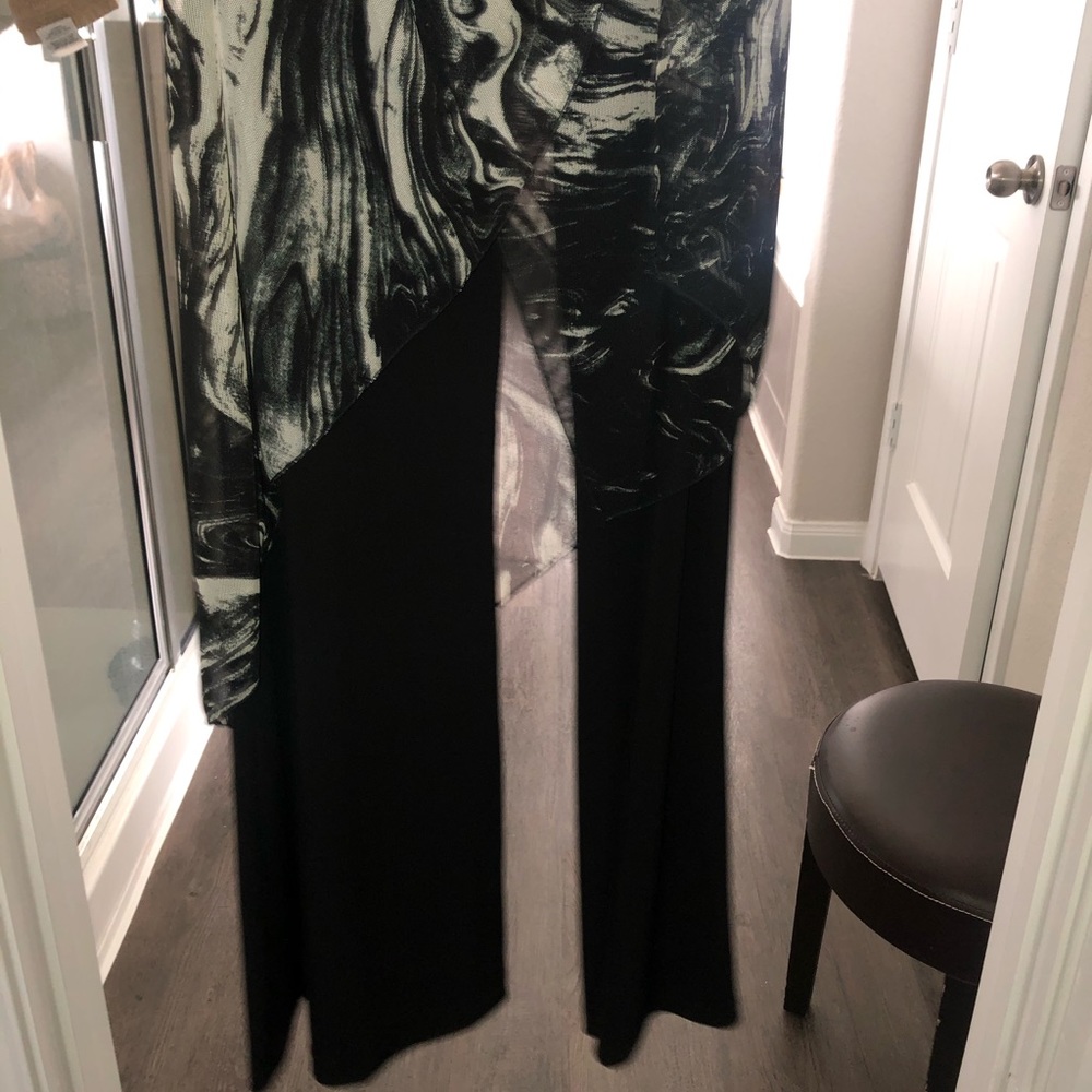 NEW A.B Lambdin pant set sleeveless sheer jumpsuit